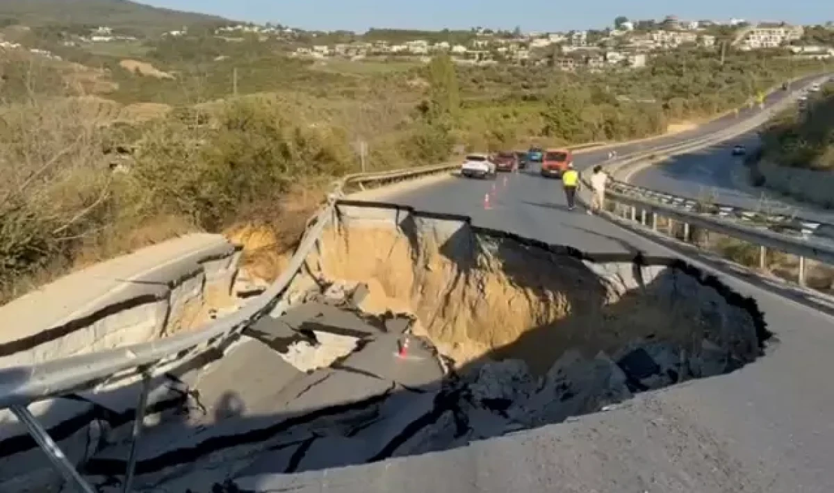 Söke-Kuşadası Karayolunda Çökme! Deprem Sanıldı, Gerçek Ortaya Çıktı